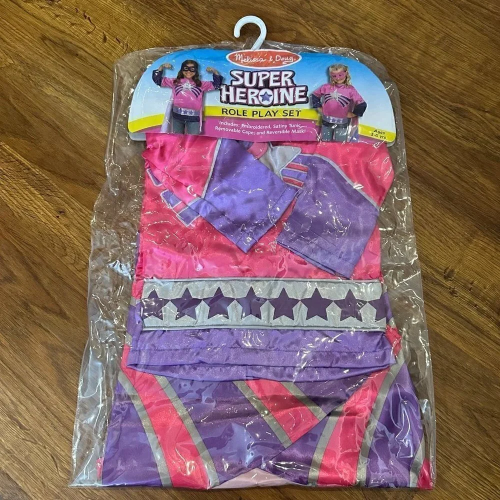 NWT Melissa & Doug Super Heroine Role Play Set Costume